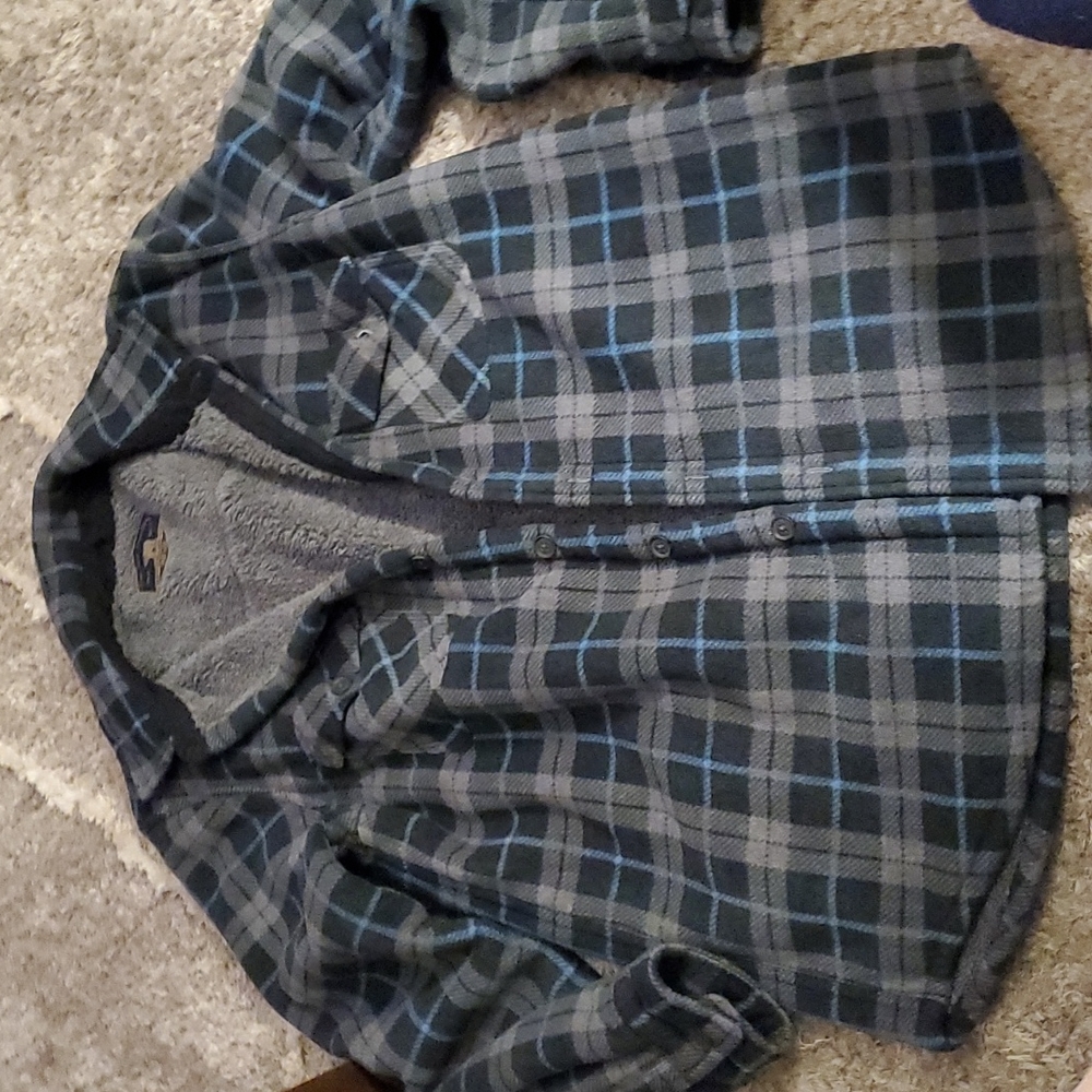 Mens medium fleece lined flannel shirt